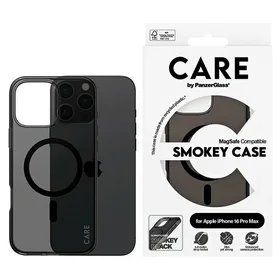 CARE by PanzerGlass Flagship viedtālruņa apvalks iPhone 16 Pro Max 6.9" dūmakains Magnētiskais 1352