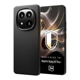 3mk Matētais viedtālruņa apvalks Xiaomi Redmi Note 14 Pro+ - melns