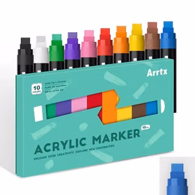 Akrila marķieru pildspalvas ARRTX Jumbo, 10 krāsas