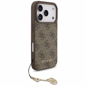Guess 4G Charms Collection MagSafe чехол для iPhone 17 Pro - коричневый