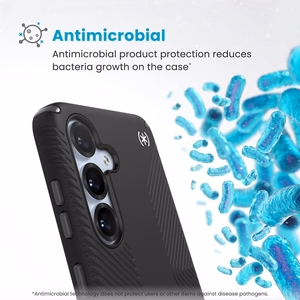 Speck Presidio2 Grip Magnet vāciņš ierīcei Samsung Galaxy S25 / S24, melns / slānekļa pelēks