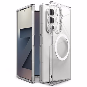 Ringke Fusion magnētiskais MagSafe viedtālruņa apvalks Samsung Galaxy Z Fold 7 - caurspīdīgs