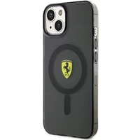 Ferrari FEHMP14SURKK iPhone 14 6.1" melns cietais viedtālruņa apvalks daļēji caurspīdīgs magnētiskais (MagSafe)