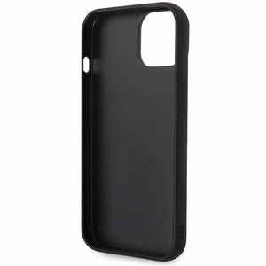 Karl Lagerfeld Pūkais Izstiepts Logotips iPhone 14 apvalks - melns