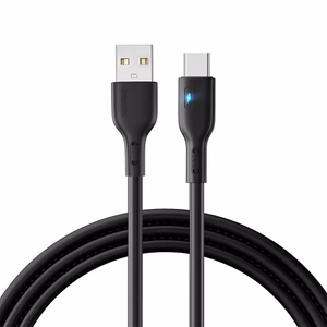 USB kabelis Joyroom S-UC027A13 melns Type-C 200cm (līdz 3A)