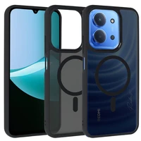 Pilnīgi matēts magnētiskais viedtālruņa apvalks Xiaomi Redmi 15C 4G/5G melns