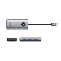 Orico PW11-6P USB-C Hub dokstacija 3x USB-A 3.0 + 1x USB-C 2.0 + 1x HDMI - pelēka