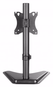 Manhattan Desk Mount for TV & Monitors, Stand Assembly, Tilt/Swivel/Rotation, For screens 10" to 27", VESA compatability: 75x75 and 100x100mm - check the dimensions of the four mounting holes on back of screen to ensure it fits, Max 7kg, Black, Bracket