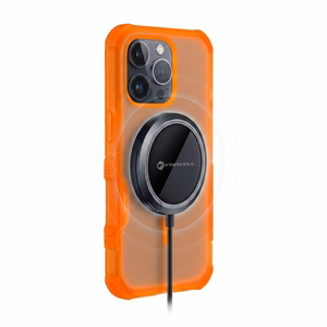 Case for iPhone 17 Pro / 18 Pro (low camera edge) Forcell F-Protect BumperX Premium compatible with MagSafe orange