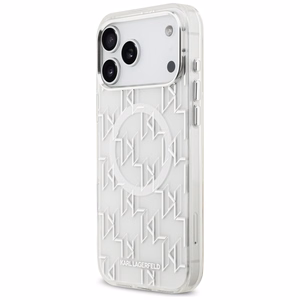Karl Lagerfeld IML KL Monogramma Magnētiskais viedtālruņa apvalks iPhone 17 Pro Max - balts