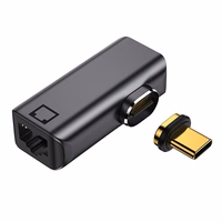 Magnētiskais USB Type-C - RJ-45 adapteris, 100/1000Mb