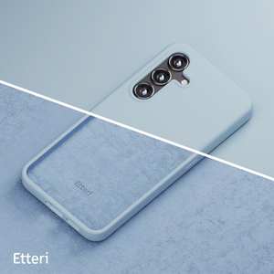 Силиконовый чехол Etteri Mag для Samsung Galaxy S25 Edge голубой