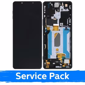 LCD Displejs Saderīgs ar Sony Xperia 1 III Melns (Service Pack)