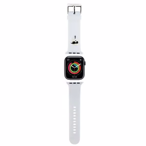 Karl Lagerfeld 3D резиновый ремешок Karl Head Apple Watch 42/44/45/49mm - белый