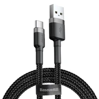Baseus Cafule USB-C kabelis 2A 2m (pelēks + melns)