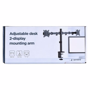 Gembird MA-D2-01 monitor mount / stand 81.3 cm (32") Desk melns