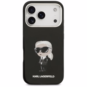 Чехол Karl Lagerfeld IML Aquarelle Karl & Logo MagSafe для iPhone 17 Pro (чёрный)
