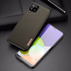 Dux Ducis Fino apvalks pārklāts ar neilona materiālu Samsung Galaxy A22 4G zaļš