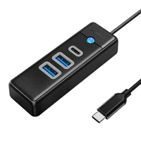 Orico Hub USB-C uz 2x USB 3.0 + USB-C, 5 Gbps, 0.15m (melns)