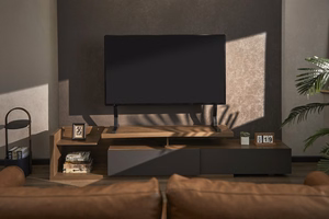 Gembird TVS-D90F-01 Tabletop TV stand, 45" - 90", melns