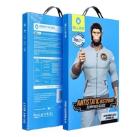 5D Mr. Monkey stikls - Samsung Galaxy S24 melns (Strong Lite)