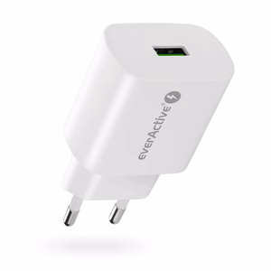 lādētājs 1x USB Quick Charge 3.0 18W balts