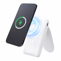 Portatīvais lādētājs saderīgs ar MagSafe Forcell F-Energy MagStand F10K2 QC3.0 PD 5A 20W 10000 mAh balta