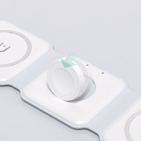 Dudao A11N 15W 3in1 indukcijas lādētājs - balts + USB-C / USB-C kabelis