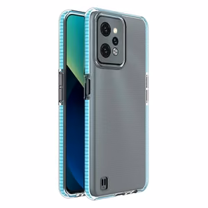 Spring Case viedtālruņa apvalks Realme C31 silikona vāks ar rāmi gaiši zils