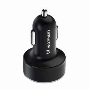 Wozinsky WDCCB automašīnas lādētājs ar ekrānu 50W 2xUSB-C / 2xUSB-A - melns