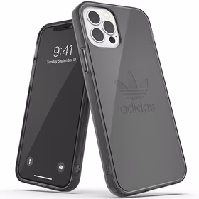 Adidas OR Aizsargstikls skaidrs apvalks iPhone 12 / iPhone 12 Pro - melns