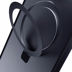3mk Smoke viedtālruņa apvalks Mag&Stand Apple iPhone 12 Pro Max - melns