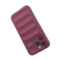 Magic Shield viedtālruņa apvalks iPhone 13 Pro Max elastīgs bruņu bordo krāsas vāks