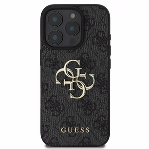 Guess 4G Liels logotipa apvalks viedtālrunim iPhone 16 Pro - melns