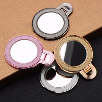 Tālruņa statīvs CIRCLE MIRROR – lipīgs – melns