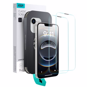 ESR UltraFit Tempered Glass 2-pack case for iPhone 13 / 13 Pro / 14 / 16e / 17e