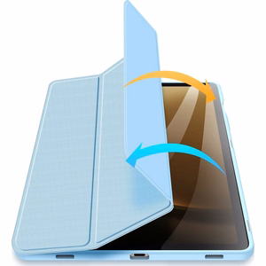 Dux Ducis Toby planšetdatora apvalks ar vāku un statīvu Samsung Galaxy Tab S9 / S9 FE - zils