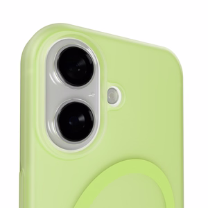 Чехол Puro Daylight силиконовый совместимый с Magsafe для iPhone 17 - полупрозрачный зелёный