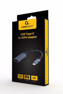 Cablexpert A-USB3C-HDMI-01 video kabeļa adapteris 0.15 m USB Type-C pelēks