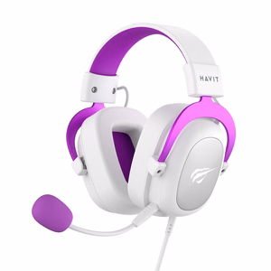Havit H2002d - spēļu austiņas, baltas un violetas