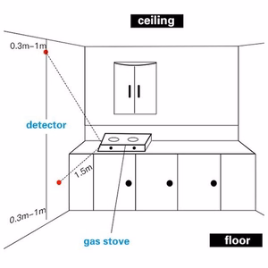 TUYA gāzes noplūdes detektors, Wi-Fi