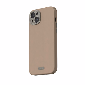 Moshi Napa MagSafe augstākās kvalitātes vegānās ādas vāciņš ierīcei iPhone 15 Plus, “Woodsmoke Brown” krāsā