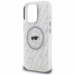 Karl Lagerfeld IML Karl Head Logo MagSafe maciņš iPhone 16 Pro Max - pelēks