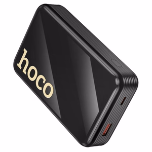 Portatīvais lādētājs Hoco 20000 mAh QC PD 22,5W ar iebūvētiem kabeļiem USB C + Lightning Q37A melns
