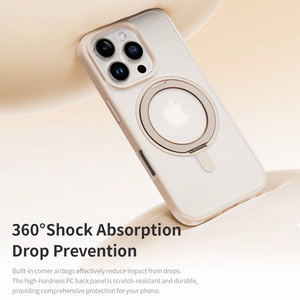 Rock Rotating Stand Soft Touch Series Magnetic for Iphone 16 Pro gold