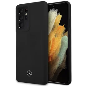 Viedtālruņa apvalks Mercedes Silikona Line apvalks Samsung Galaxy S21 Ultra melns