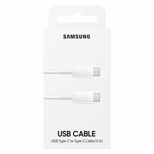 Samsung EP-DN975BWEGWW USB-C - USB-C 5A 480Mb/s kabelis 1m - balts