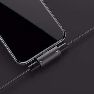 Adapteris Baseus L46 melns (ieeja Lightning / izeja 2x Lightning)