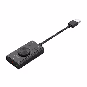 Orico SC2 ārējā daudzfunkcionālā skaņas karte ar USB-A - melna