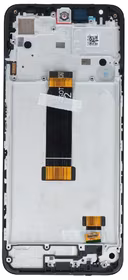 LCD screen Xiaomi Redmi 12 4G/12 5G/Poco M6 Pro 5G ar touch screen ar frame Graphite Pelēks original (service pack)